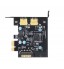 PCI-E to USB 3.0 20 Pin with 2-Port USB 3.0 PCI Express Card