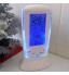 LED Digital Alarm Clock with Blue Backlight Electronic Calendar Thermometer
