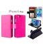 Iphone 6 Plus wallet leather case ID window combo