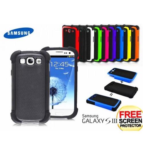 Galaxy s3 I9300 three-piece heavy duty case+Combo