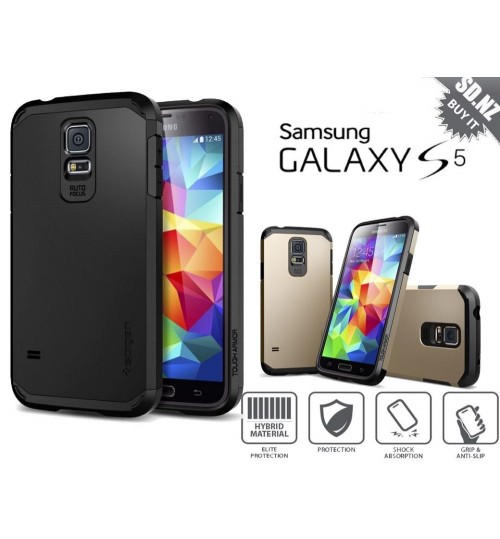 Galaxy s5 dual tone dual layer heavy duty case