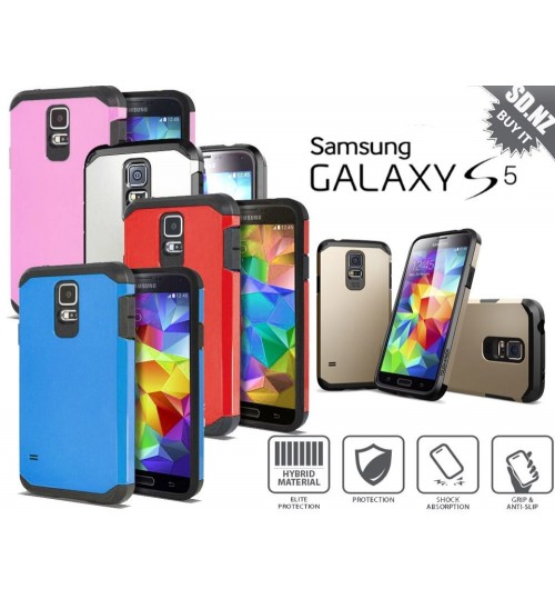 Galaxy s5 dual tone dual layer heavy duty case
