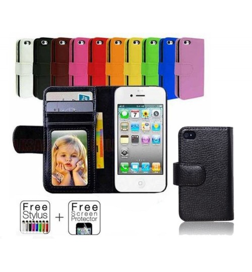 iPhone 4 4s wallet leather ID window case