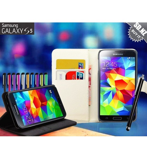 Samsung Galaxy S5 case - Leather Wallet Combo