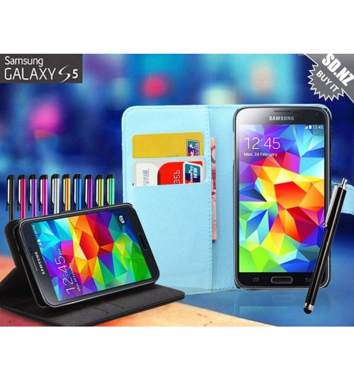 Samsung Galaxy S5 case - Leather Wallet Combo