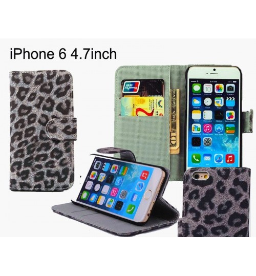 iPhone 6 Leopard Wallet leather case+SP+Pen