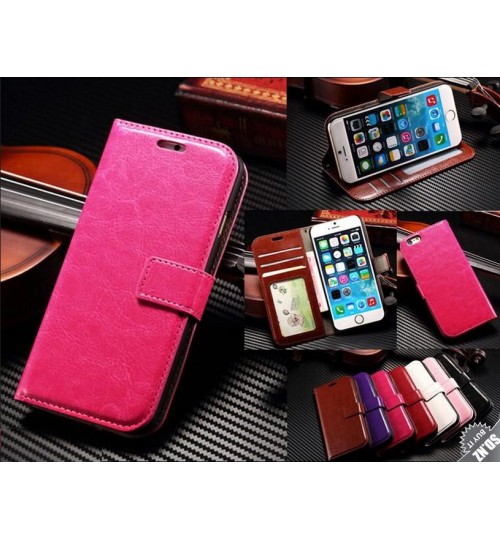 Iphone 4 4s vintage fine leather ID wallet case+SP