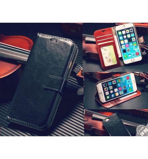 Iphone 4 4s vintage fine leather ID wallet case+SP