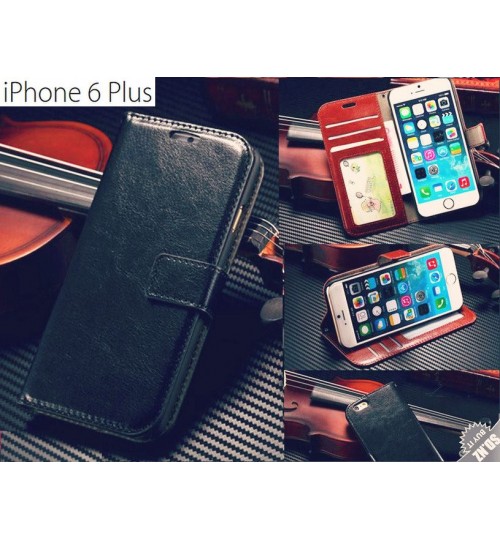 Iphone 6 Plus vintage fine leather ID wallet case