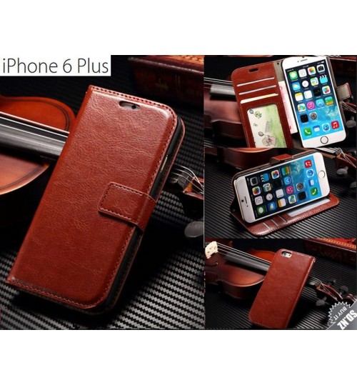 Iphone 6 Plus vintage fine leather ID wallet case