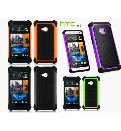 HTC ONE M7 three-piece heavy duty case+combo