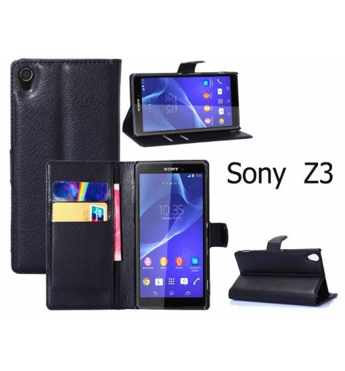 Sony Z3  wallet leather case w stand +Pen