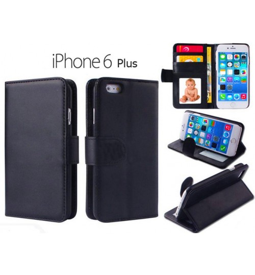 Iphone 6 Plus wallet leather case ID window combo