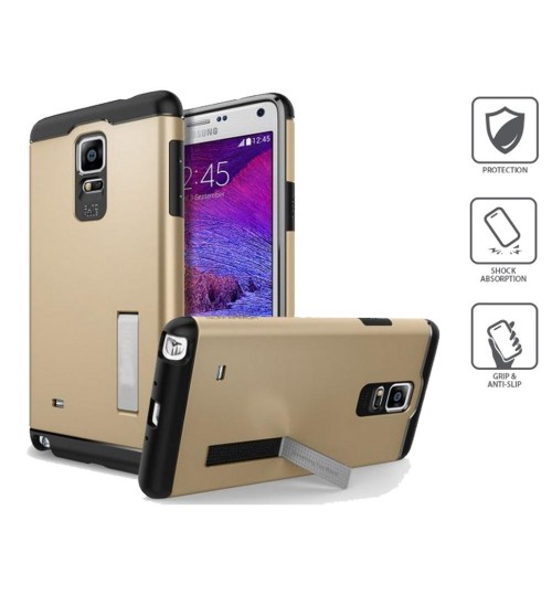 Galaxy Note 4 Shockproof dual layer heavy duty kickstand case