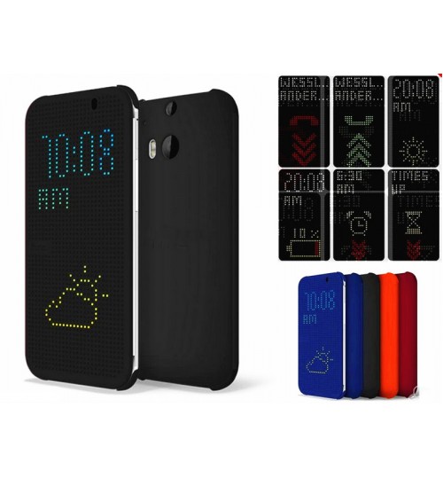 HTC Butterfly 2 case dot view flip case+Pen