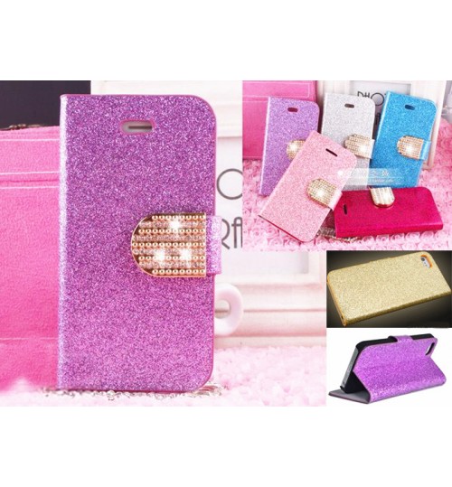 Iphone 4 4s luxury bling glitter leather case