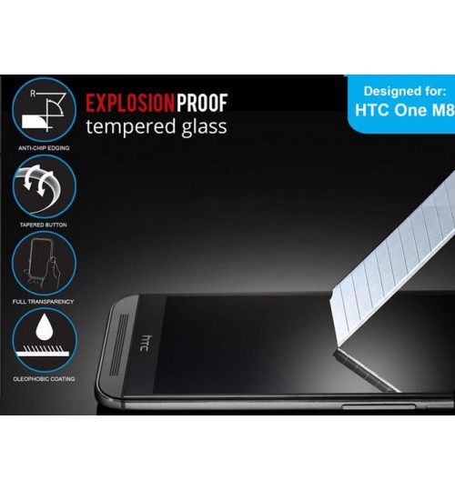 HTC One M8 tempered Glass Protector Film