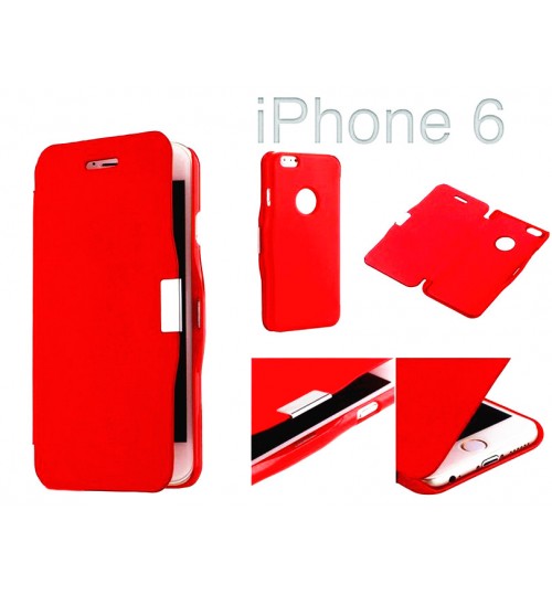 iPhone 6 Ultra slim leather flip case+combo