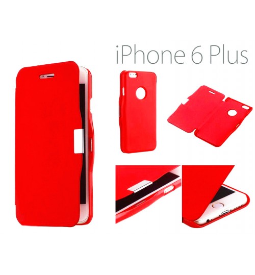 iPhone 6 Plus Ultra slim leather flip case+combo