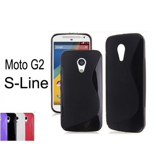 Moto G2 gel case TPU S line matte case black + SP