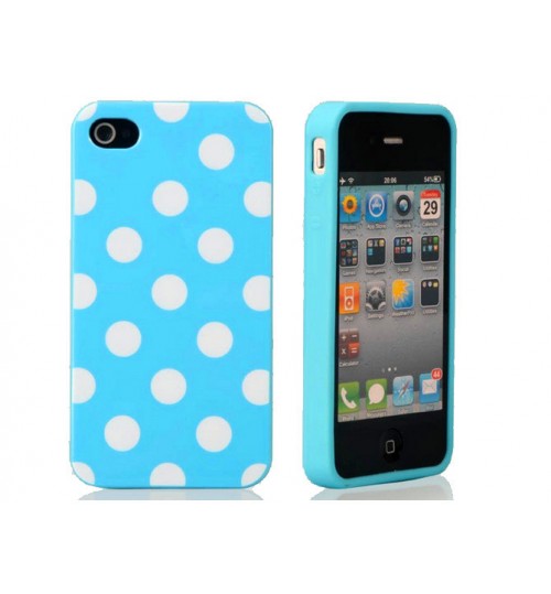 iPhone 5 5s Polka Dot Silicon Case+PEN+SP