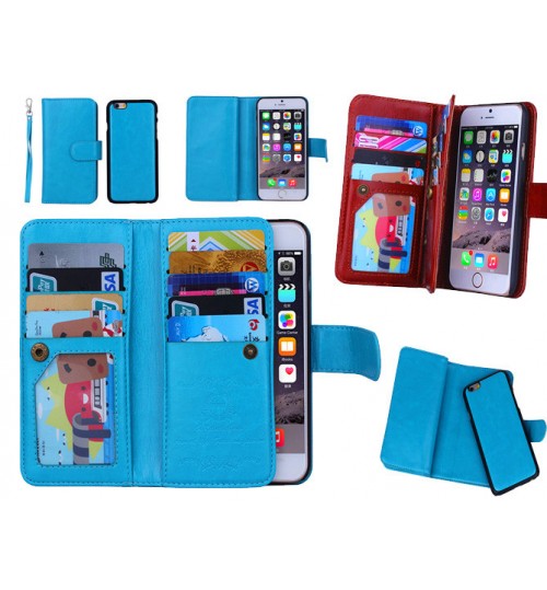 Iphone 5 5s se full wallet leather case detachable