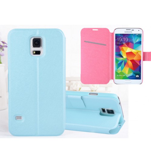 Samsung Galaxy S5 case luxury wallet brushed case