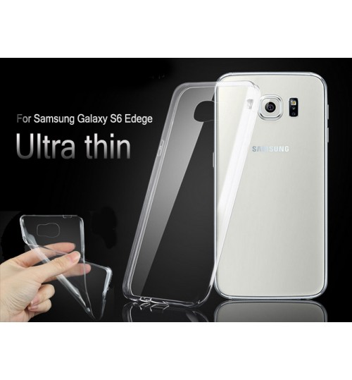 Galaxy s6 edge case clear gel ultra thin+SP