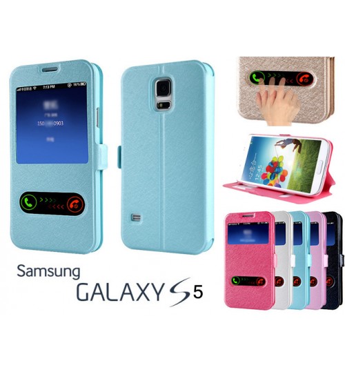 Samsung Galaxy S5 case luxury view window case