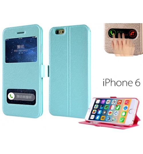 iPhone 6 case luxury view window case+sp