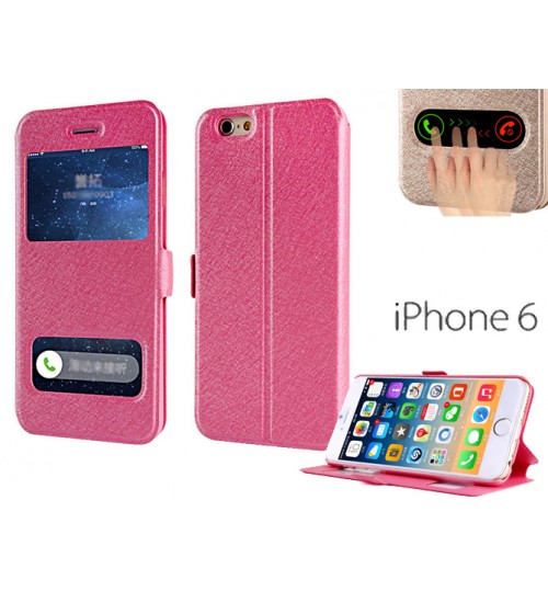 iPhone 6 case luxury view window case+sp