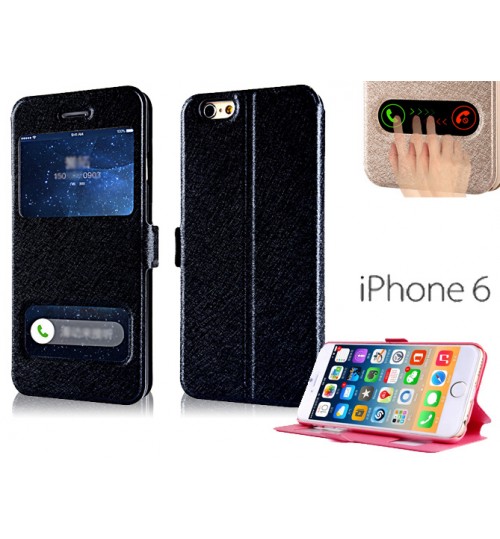 iPhone 6 case luxury view window case+sp