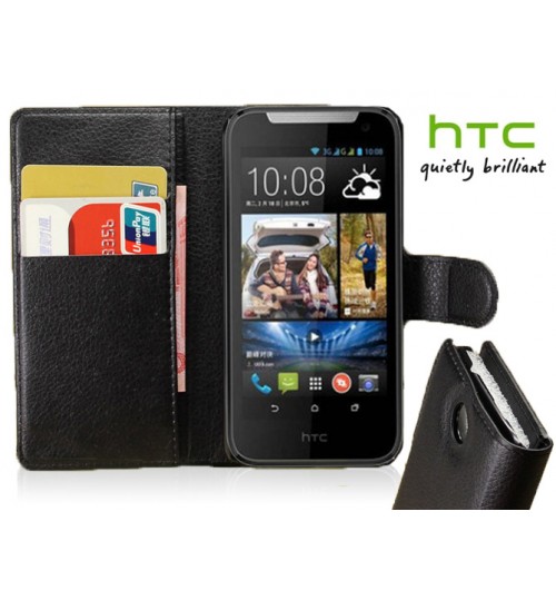 HTC Desire 310 Wallet leather cover+combo