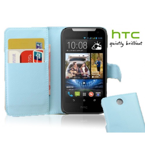 HTC Desire 310 Wallet leather cover+combo