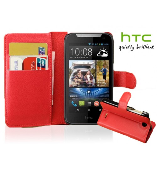 HTC Desire 310 Wallet leather cover+combo