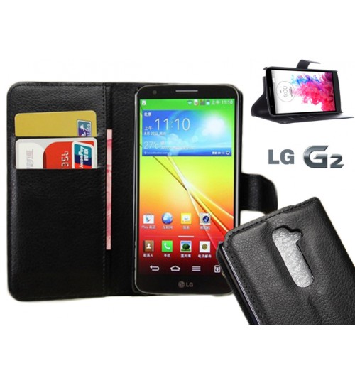 LG G2 Wallet leather cover case + combo