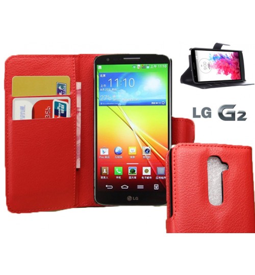 LG G2 Wallet leather cover case + combo