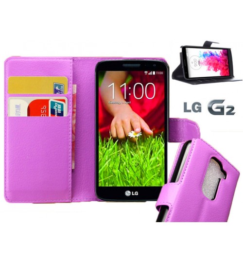 LG G2 Wallet leather cover case + combo