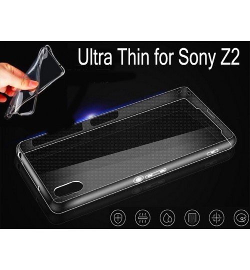 Sony  Z2 Case Clear Gel Ultra Thin +Combo