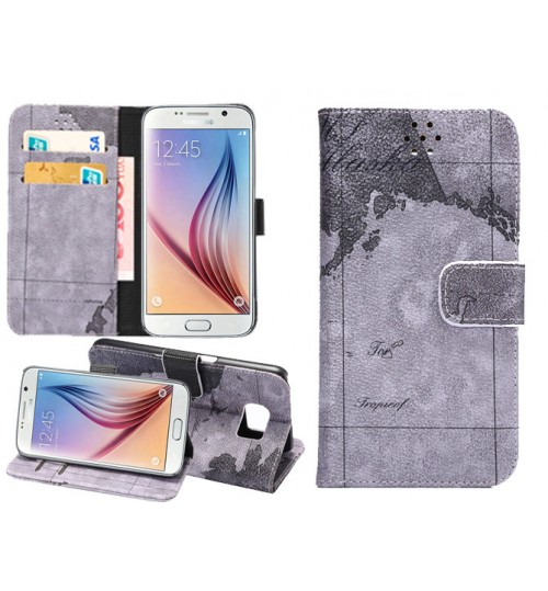 Samsung S6  Case wallet leather map case+Pen+SP
