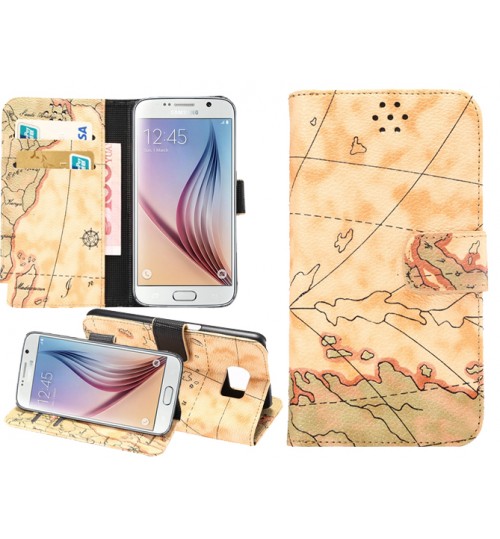Samsung S6  Case wallet leather map case+Pen+SP