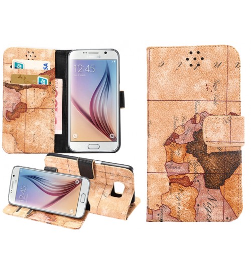 Samsung S6  Case wallet leather map case+Pen+SP