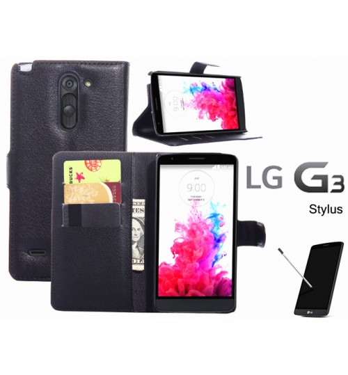 LG G3 Stylus  Wallet leather cover--NEW LG G3