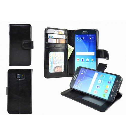 Samsung S6 case wallet leather case ID window