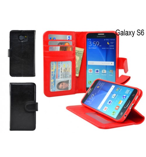 Samsung S6 case wallet leather case ID window