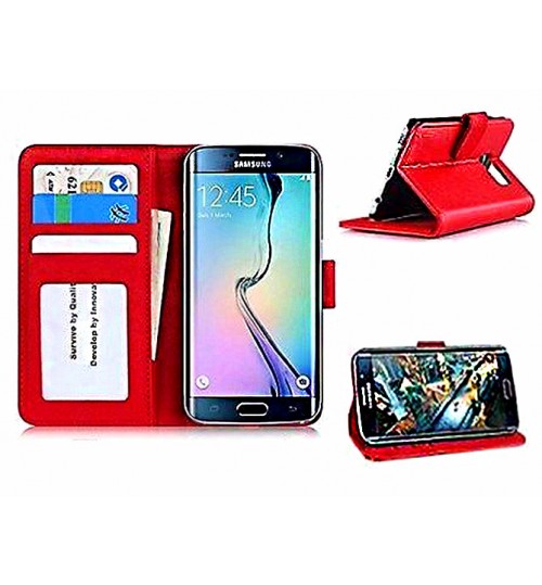 Samsung S6 edge case wallet leather case ID window