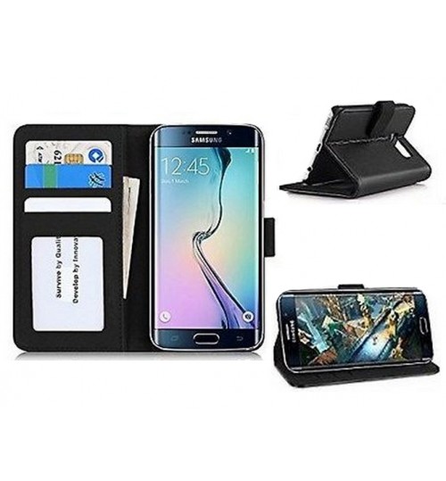 Samsung S6 edge case wallet leather case ID window