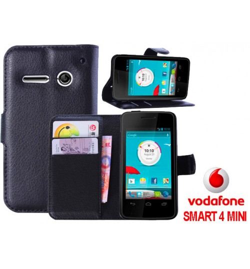 Vodafone Smart 4 Mini wallet leather case+Pen