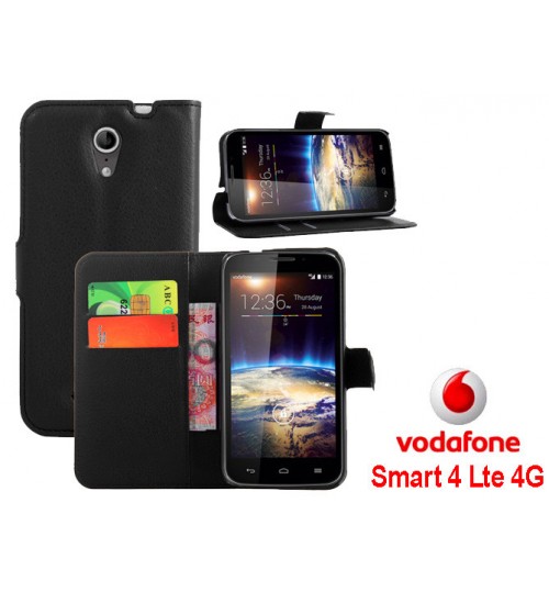 Vodafone Smart 4 Power wallet leather case+Pen