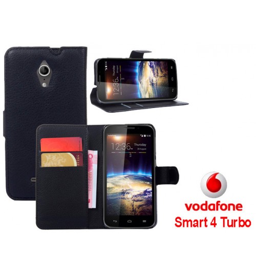 Vodafone Smart 4 Turbo wallet leather case+Pen